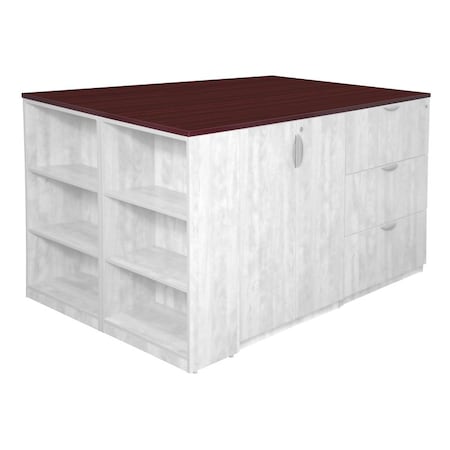 Kobe Regency Legacy Stand Up Quad with Bookcase End Top- Mahogany TSUTR8546MH